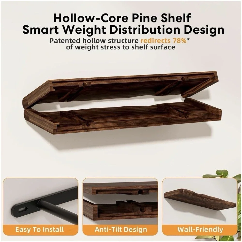 Floating Shelves for Wall Rustic Farmhouse 36 Inch